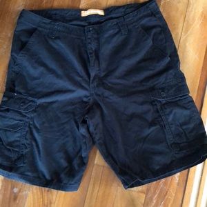 Black cargo shorts